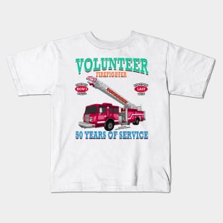 Volunteer Firefighter Fire Truck Novelty Gift Kids T-Shirt